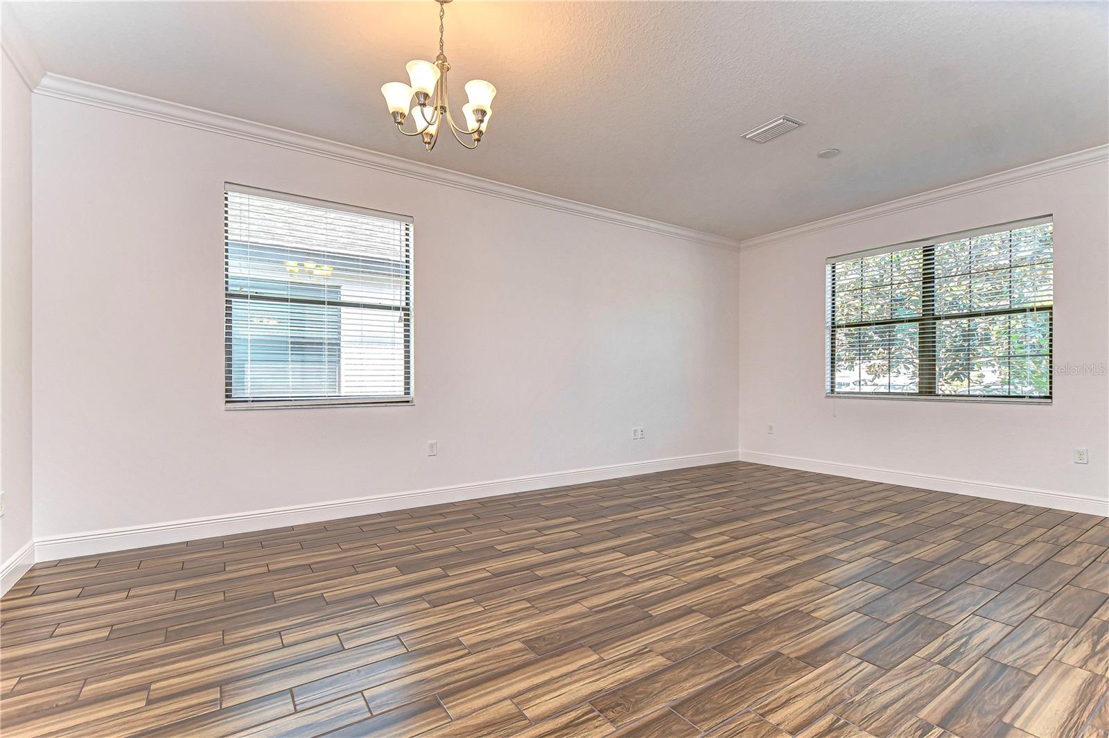 Bright and spacious dining space.