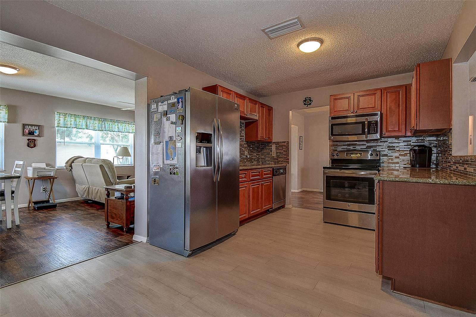 Enough room for the dining table to be in the kitchen