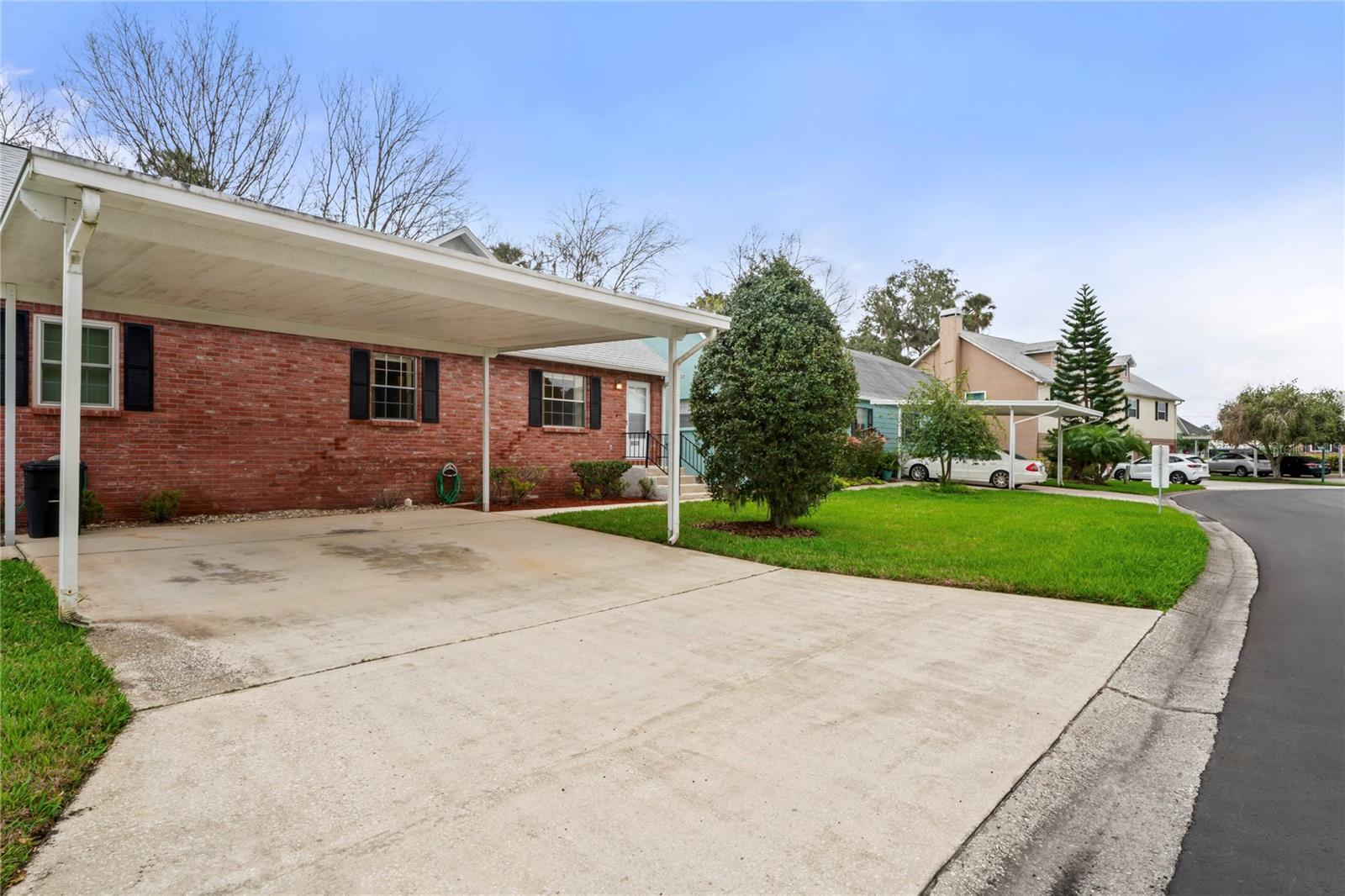 Carport and driveway view