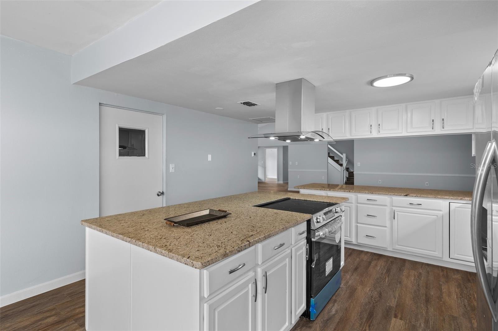 Another view of the kitchen island