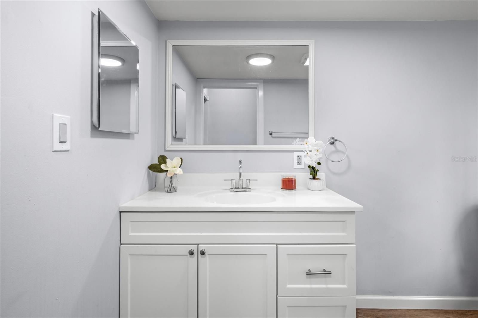 Here is a close up of the brand new vanity and sink in the master bedroom