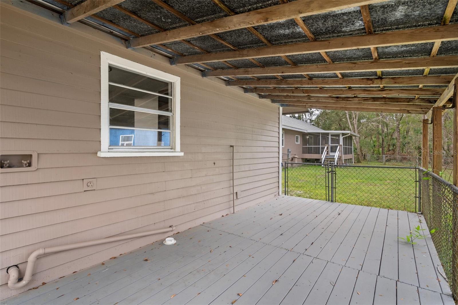 View 2 of the porch on the back of the home