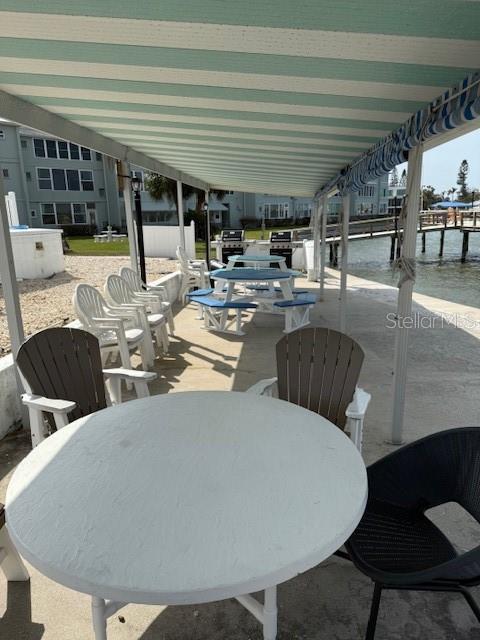 Shaded Outdoor dining area