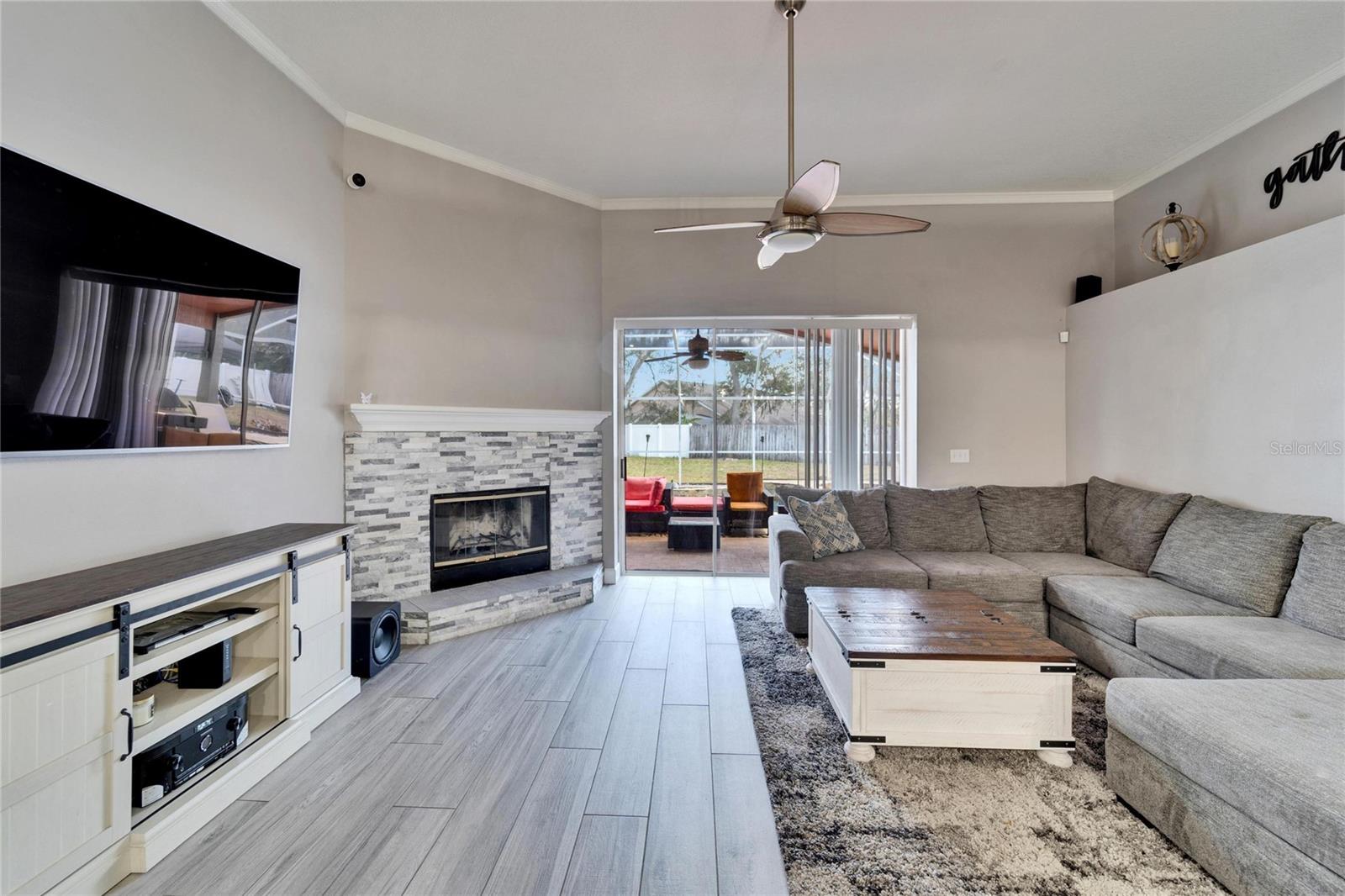 Livingroom with Sliding doors to Patio