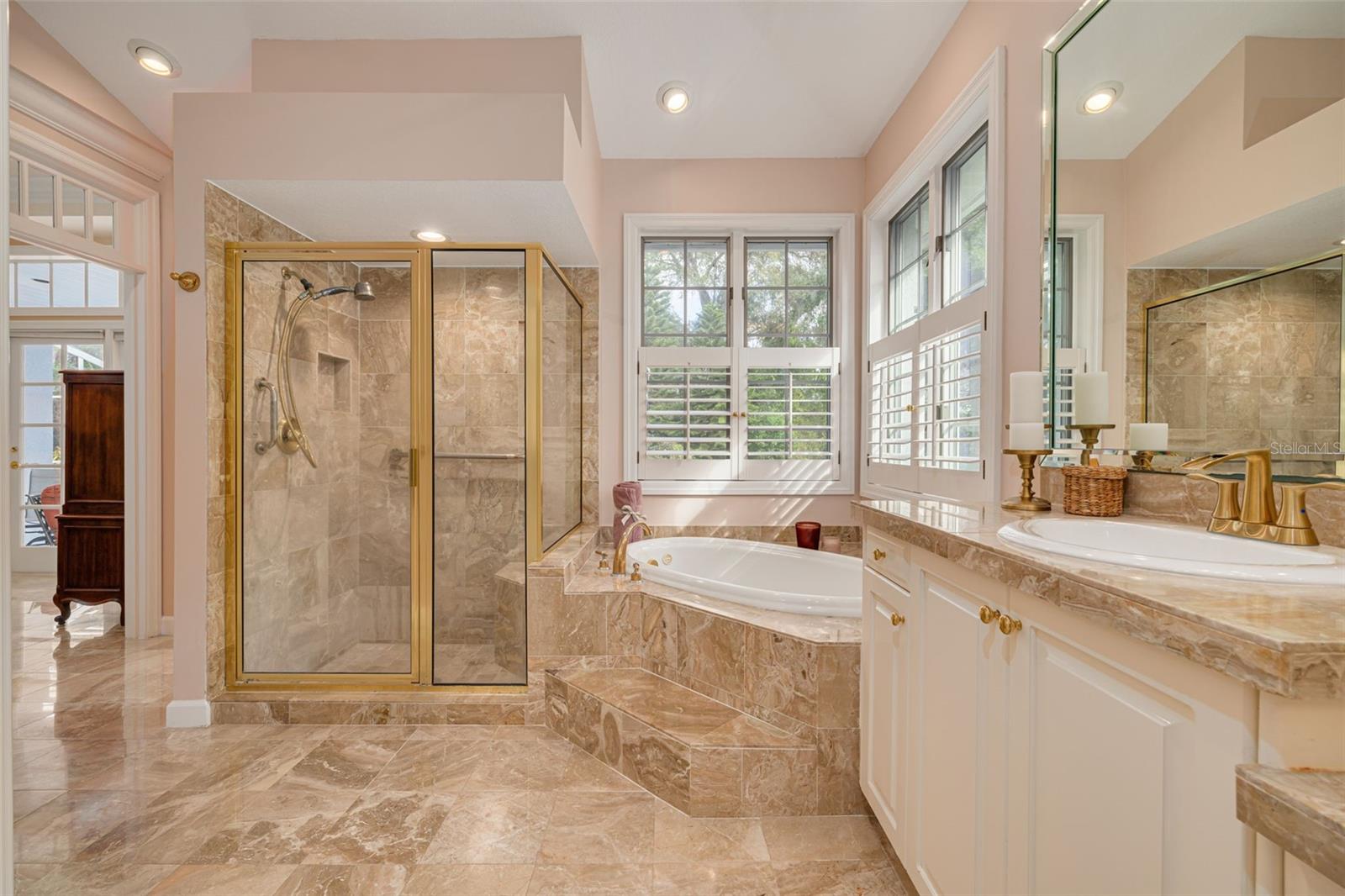 Primary Bathroom - Walk in Shower and Tub