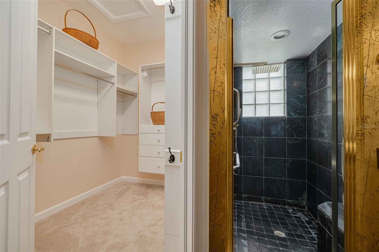 Foyer Walk in Shower and Walk in Closet