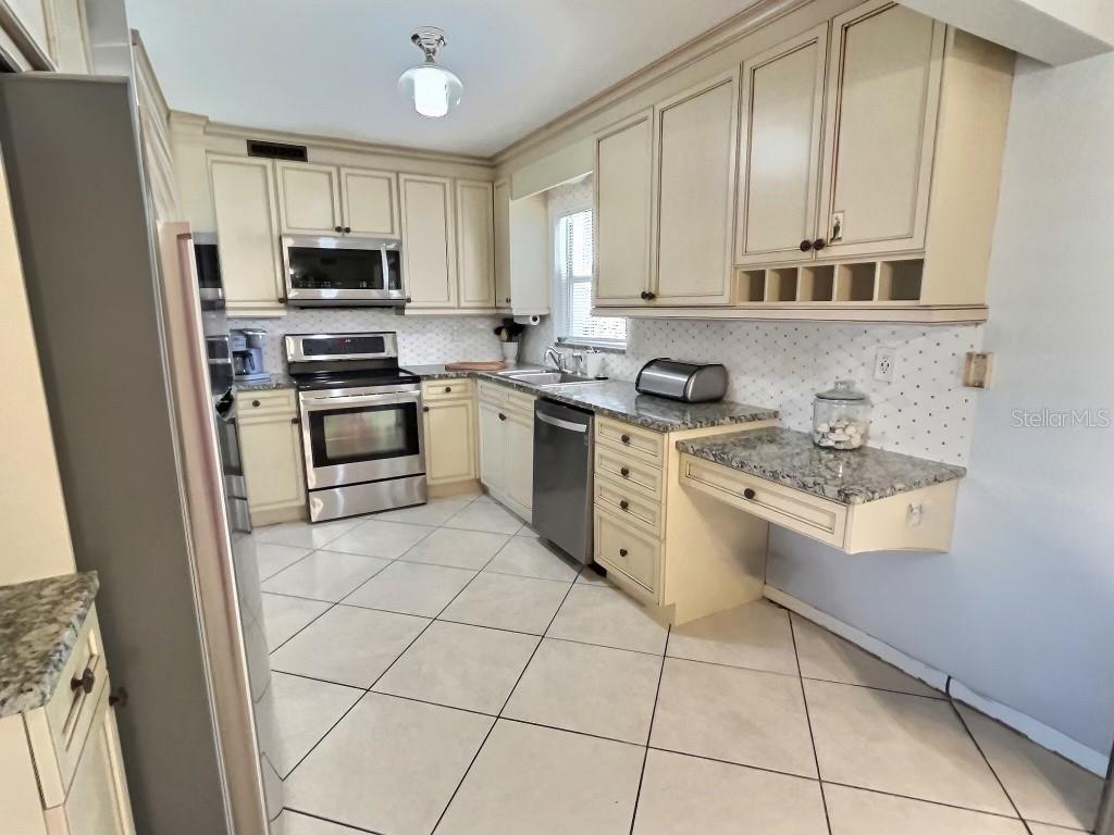 Kitchen with built-in desk