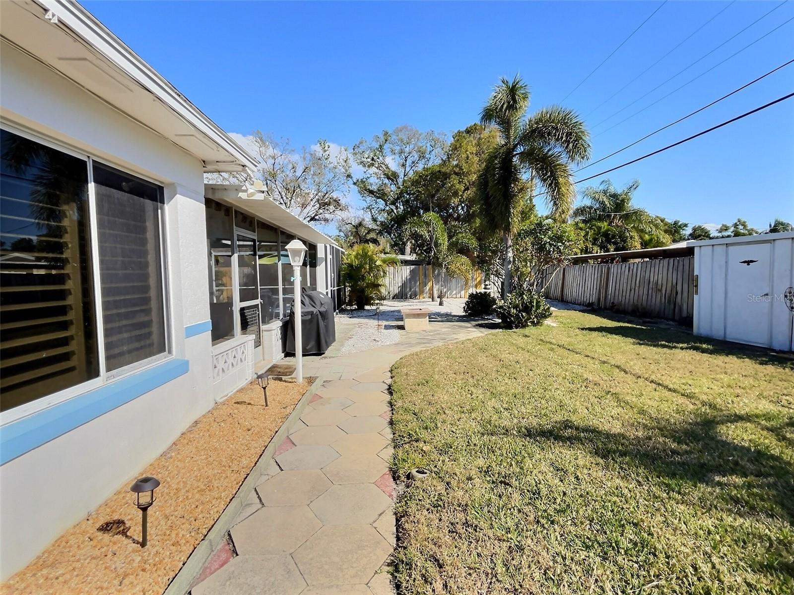 Sidewalk Across Backyard