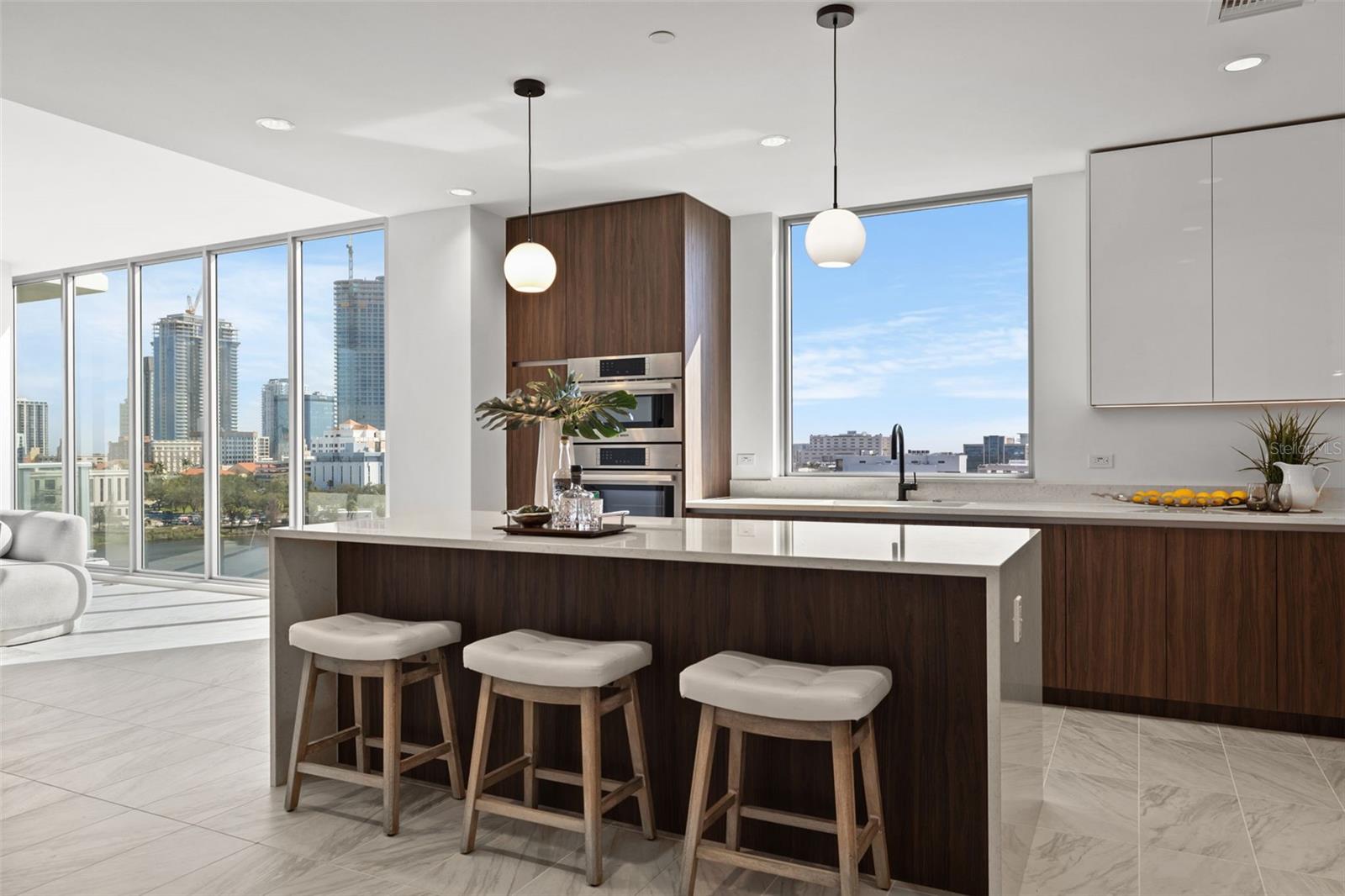 Look at that kitchen window! It faces South overlooking Skyway Bridge