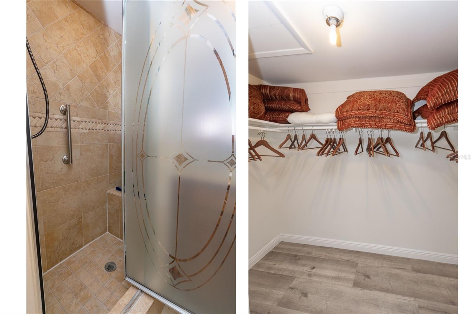 Master Shower and Master Closet