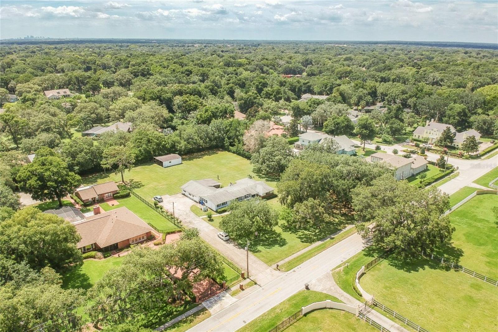 Bird’s Eye View of House and Surrounding Acreage