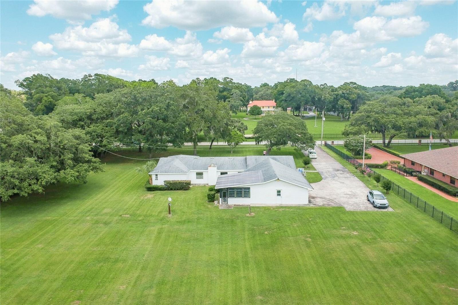 Backyard Aerial Perspective - back of the house