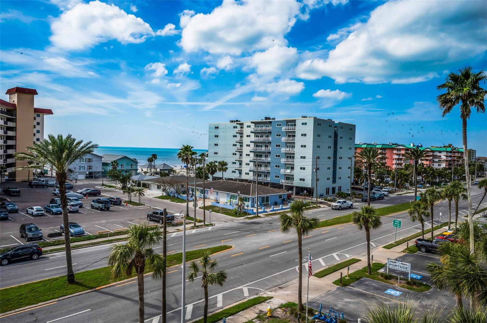 View of the Gulf of Mexico and the public access from the front patio