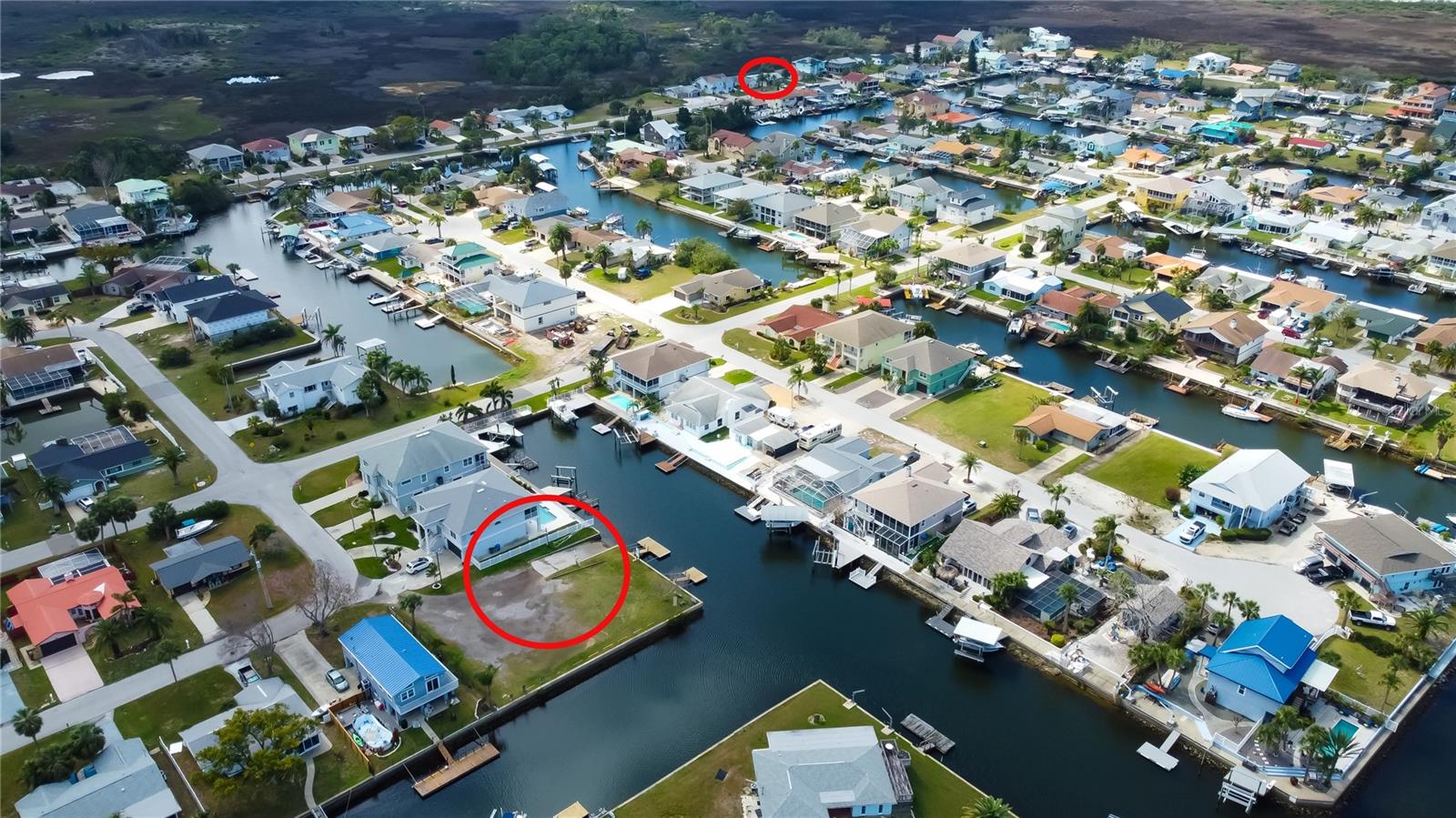 Aerial Showing Deeded Mooring Boat Slip & Private Community Boat Ramp Park...