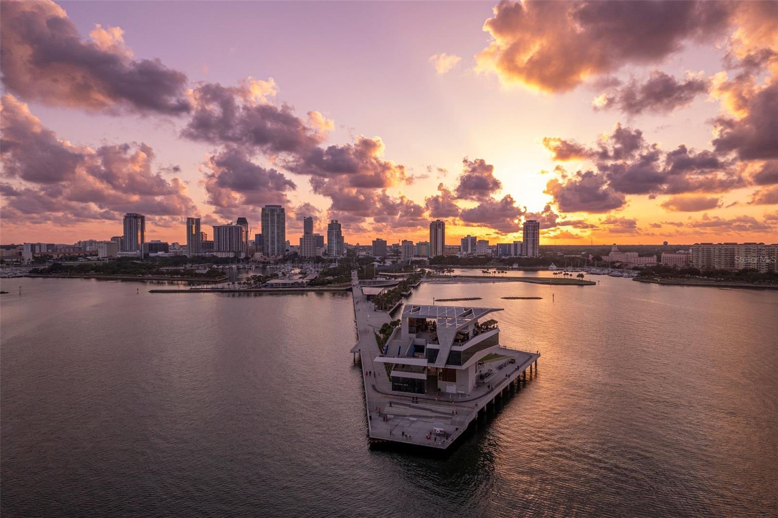 Sunset over St Pete Pier