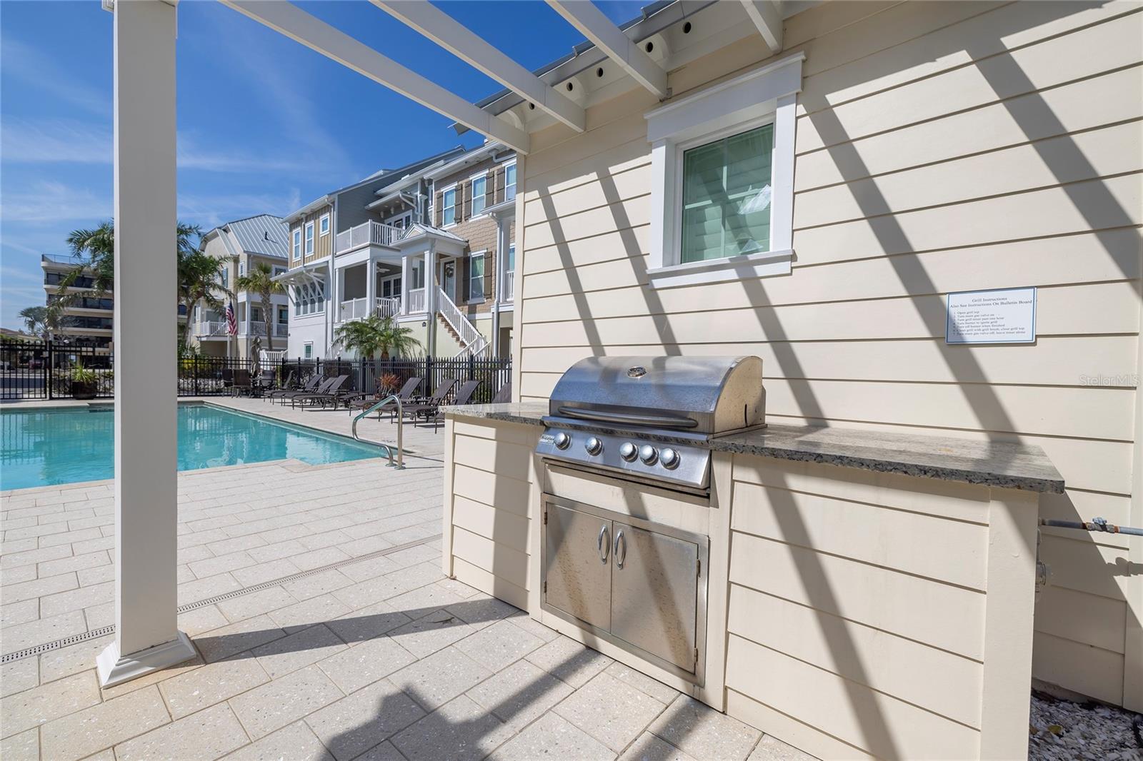 Community Pool and Grilling Area