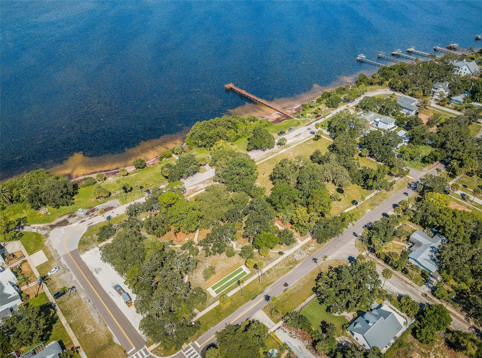 Crystal Beach public waterfront park . The pier is no longer here. Destroyed during Hurricane Helene. Community efforts are begining for a new pier.