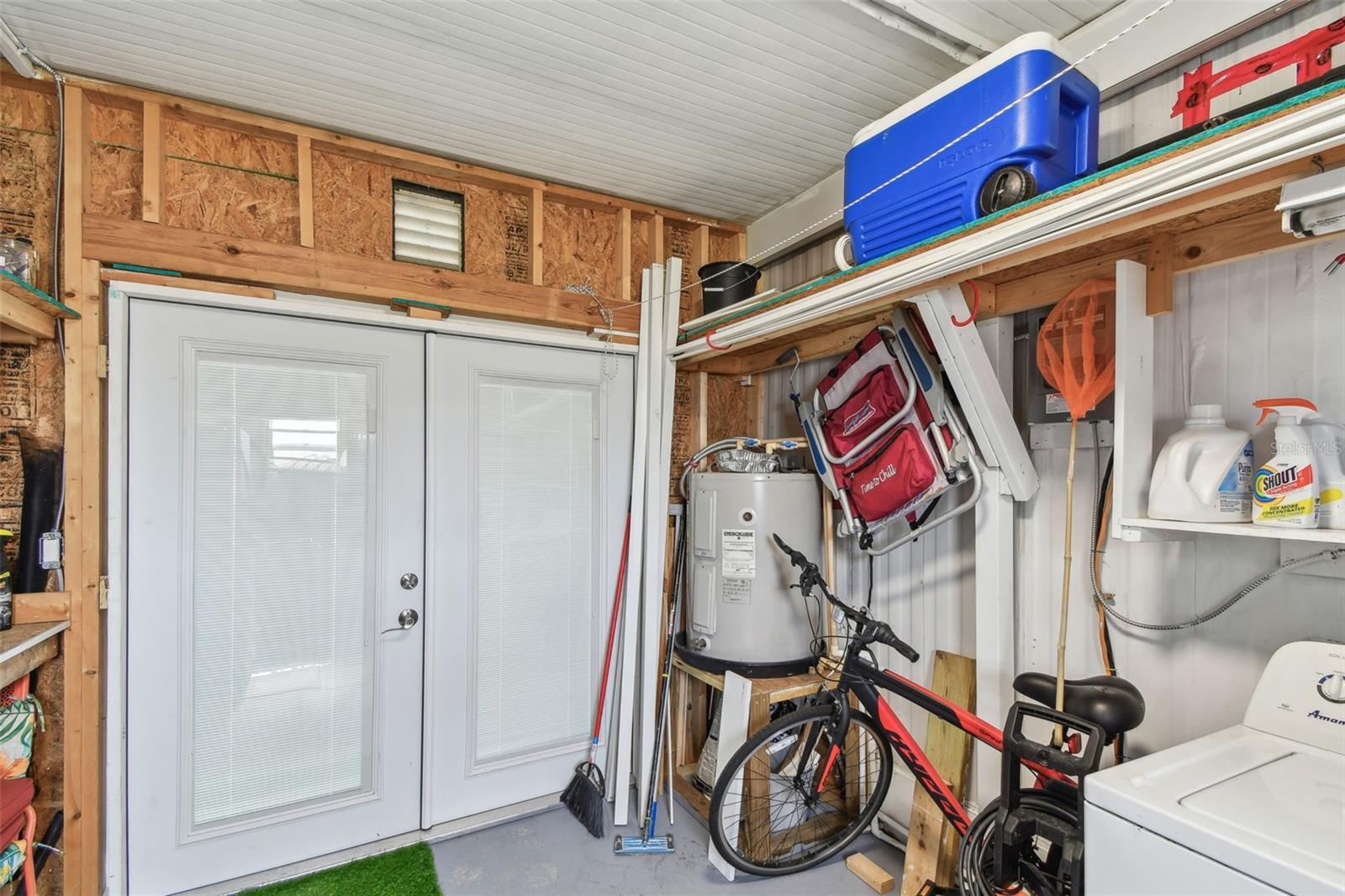 Large Shed with double doors to store your golf cart