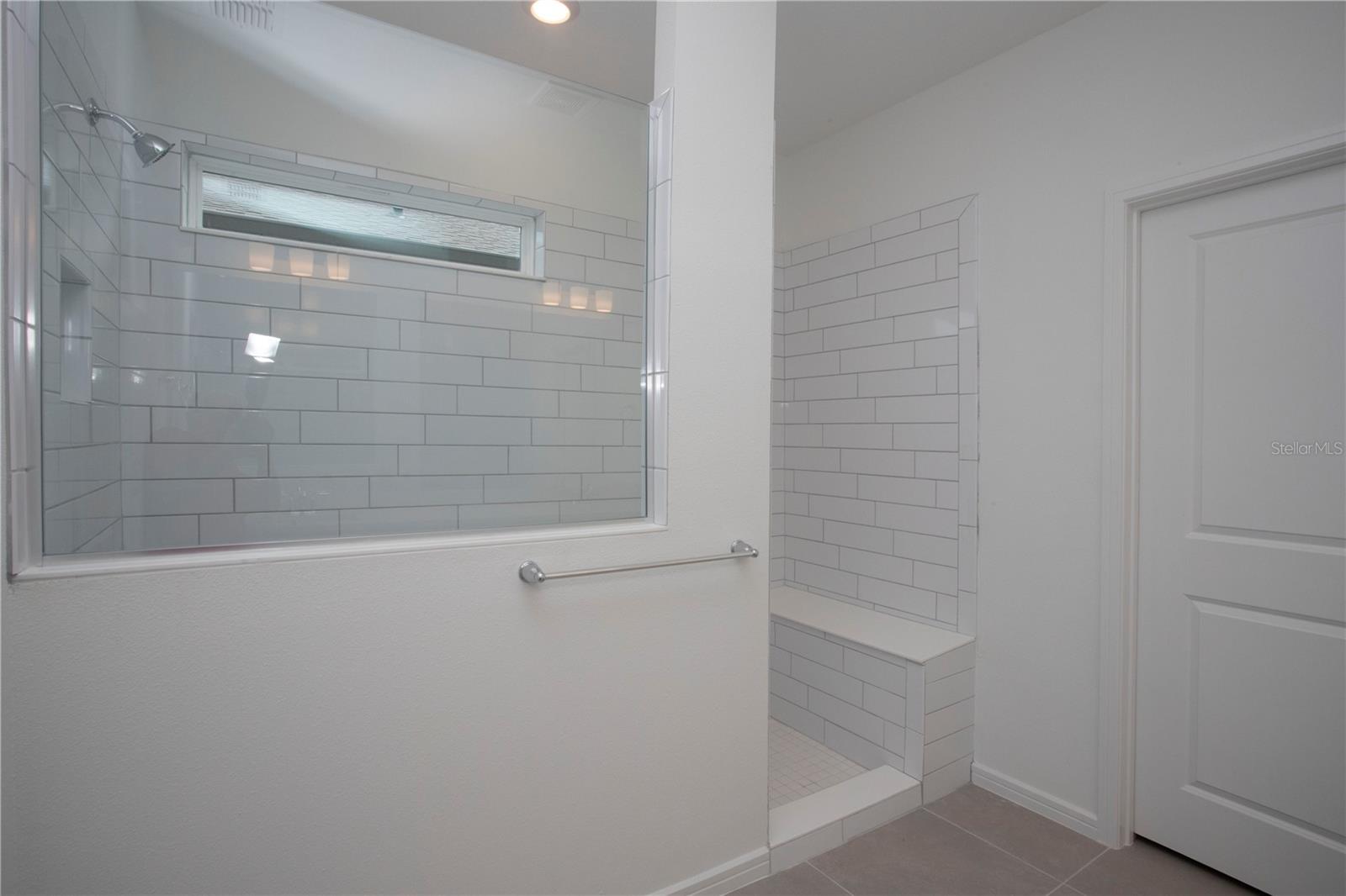 MASTER BATH WITH HUGE WALK-IN SHOWER. DOUBLE SINK VANITY/