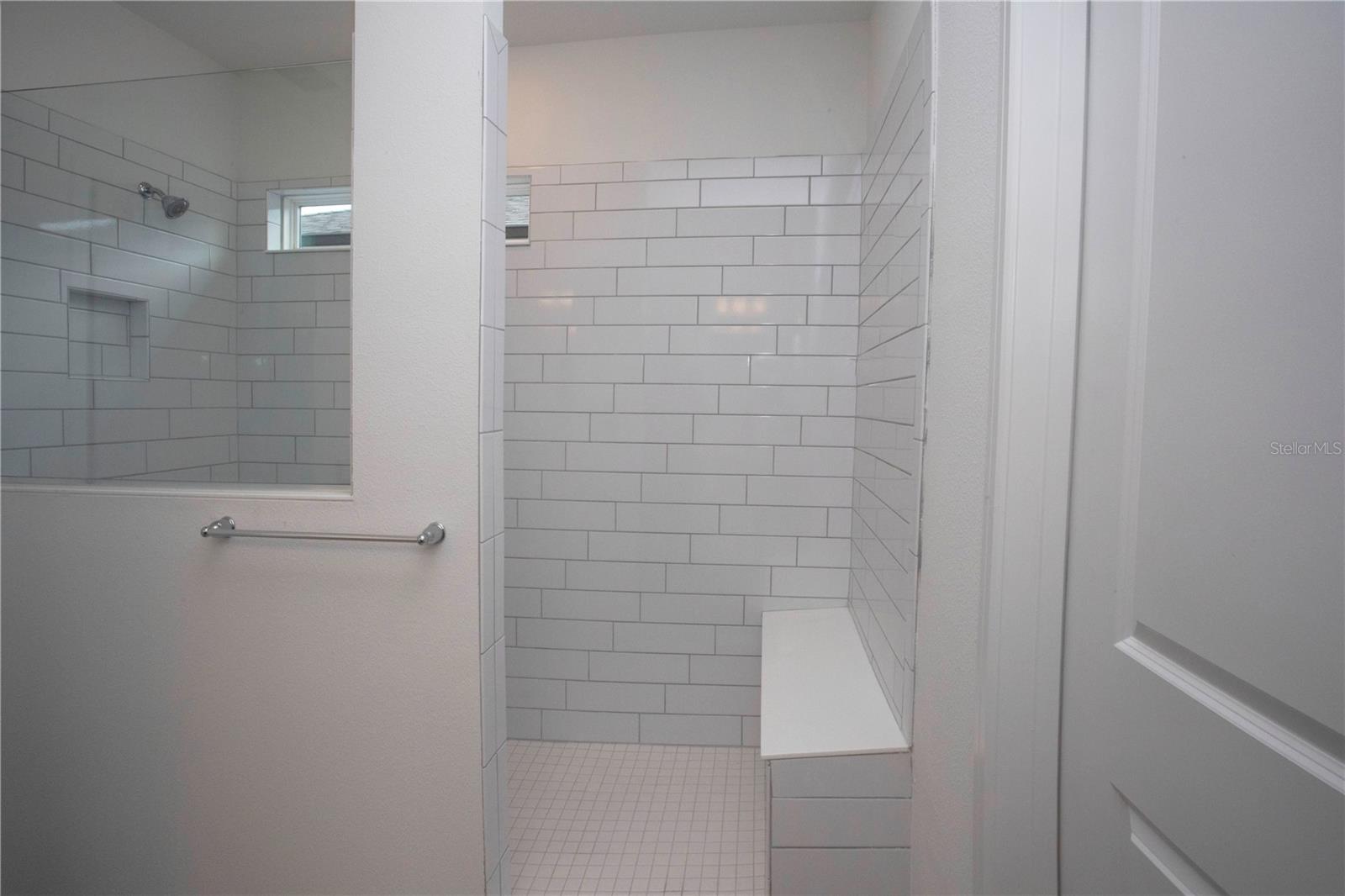 MASTER BATH WITH HUGE WALK-IN SHOWER. DOUBLE SINK VANITY/