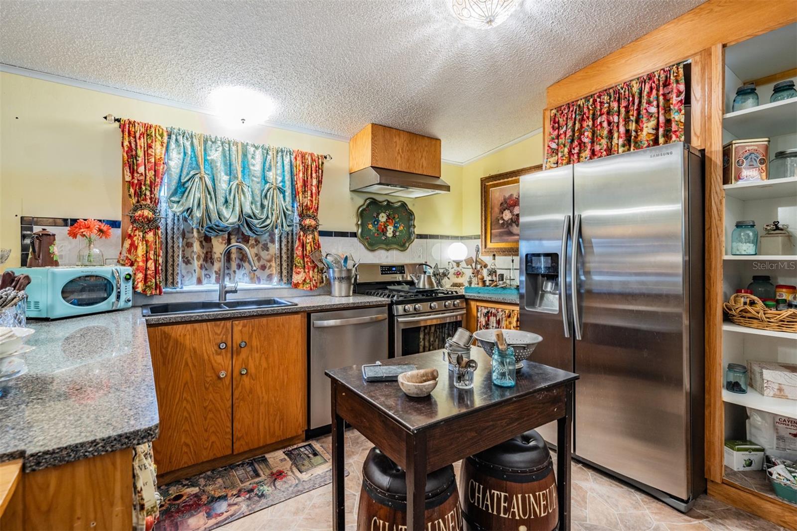 Stainless appliances in this renovated kitchen!