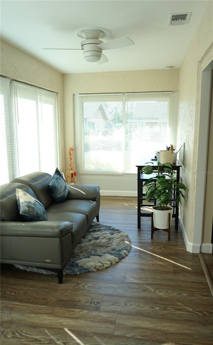 concrete lanai floor was raised to match house floor