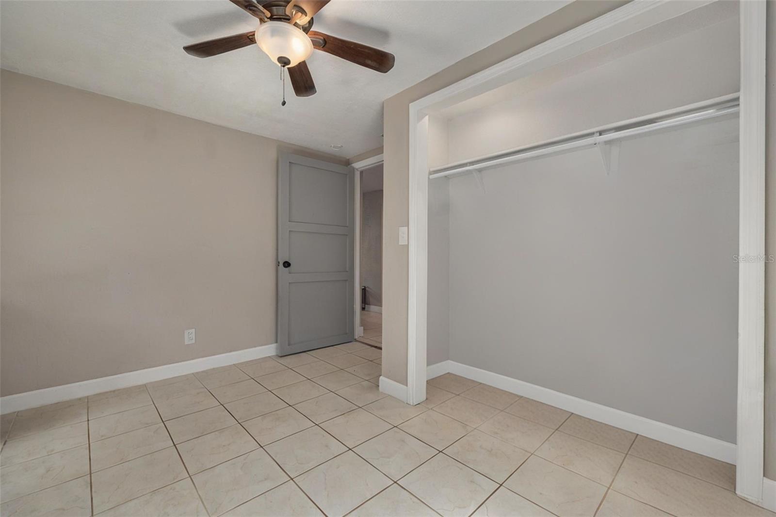 Bedroom 3 with large built-in closet