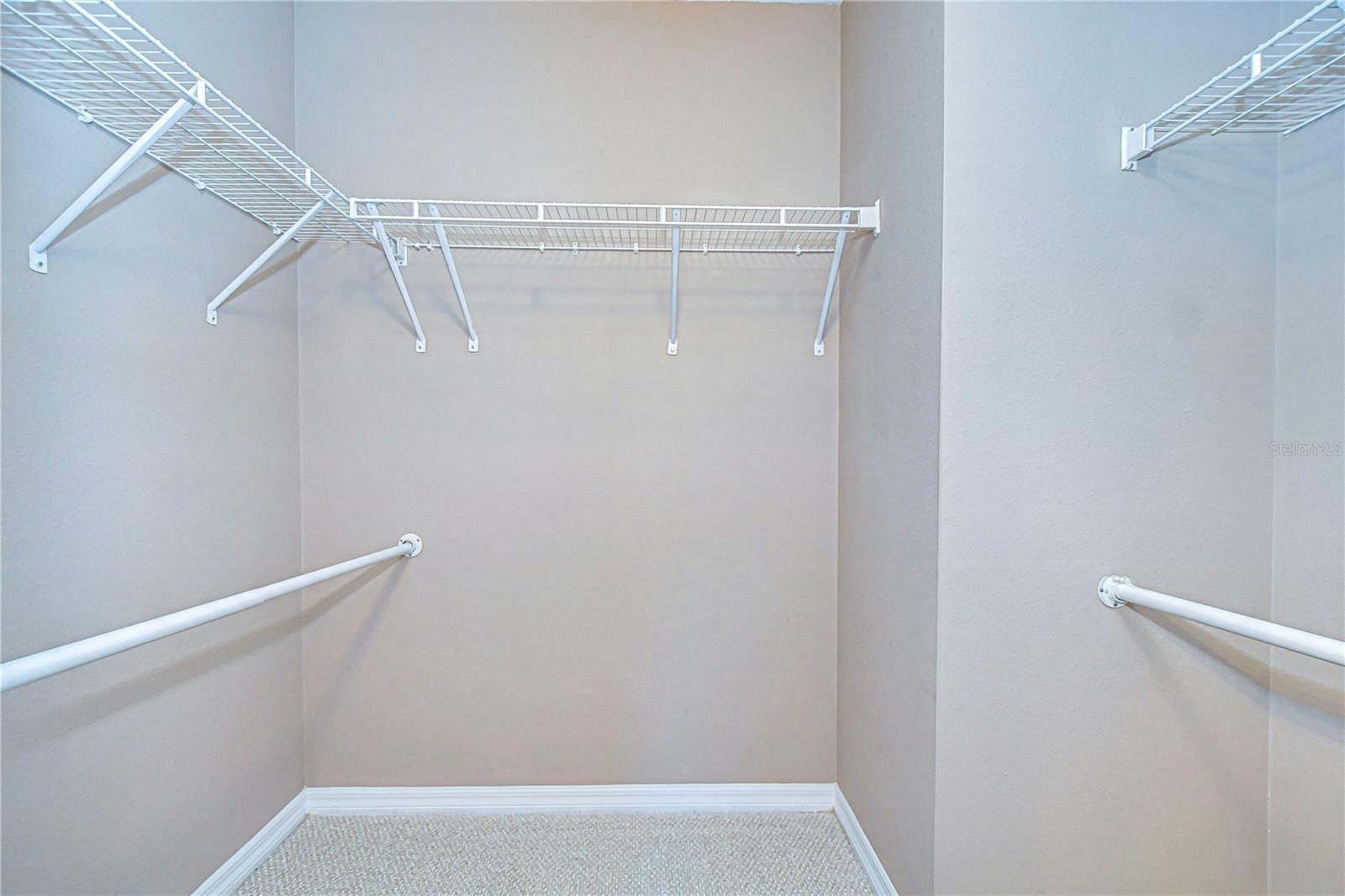 Spacious primary closet!