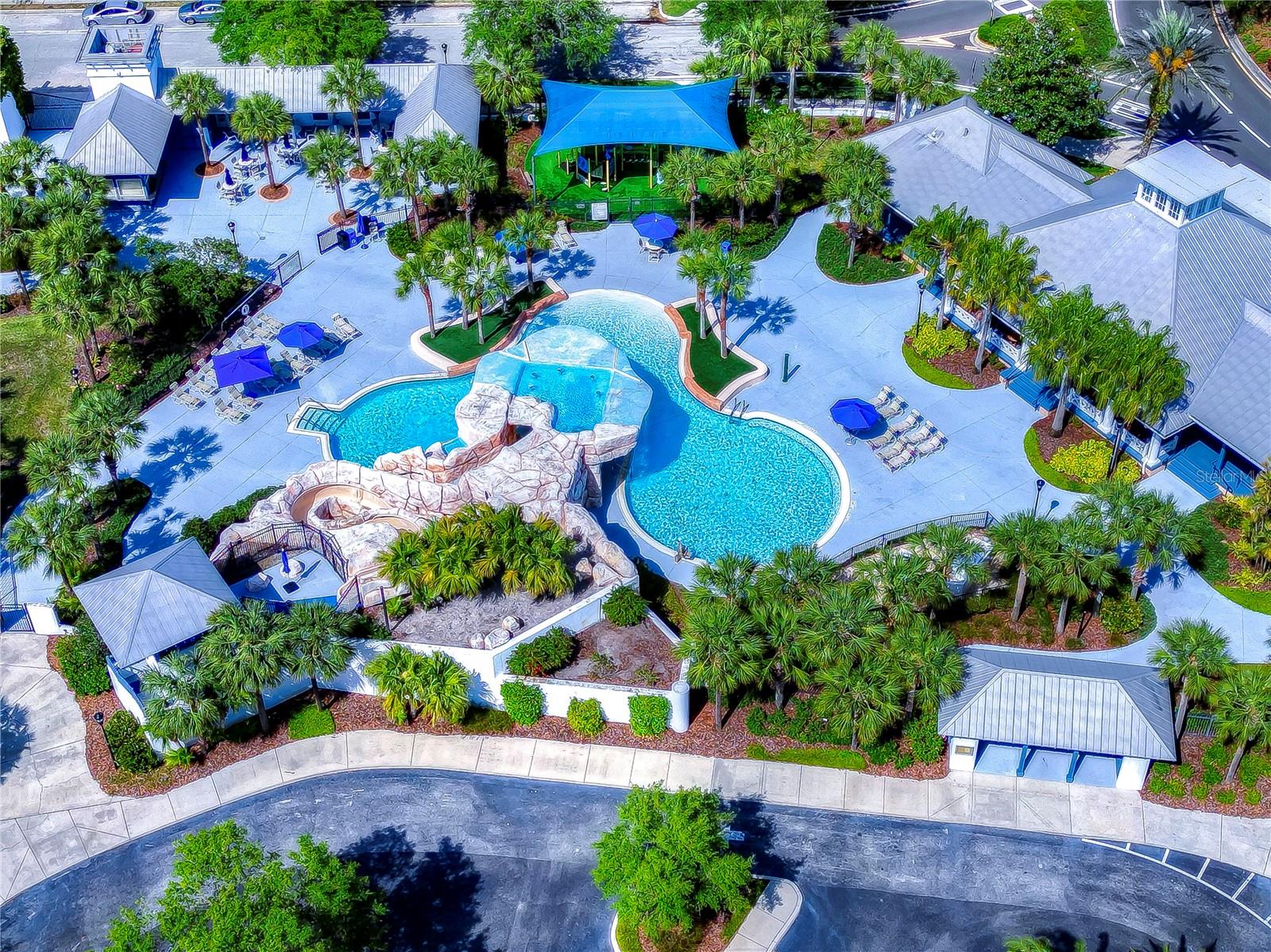 community's spectacular pool and entertainment area