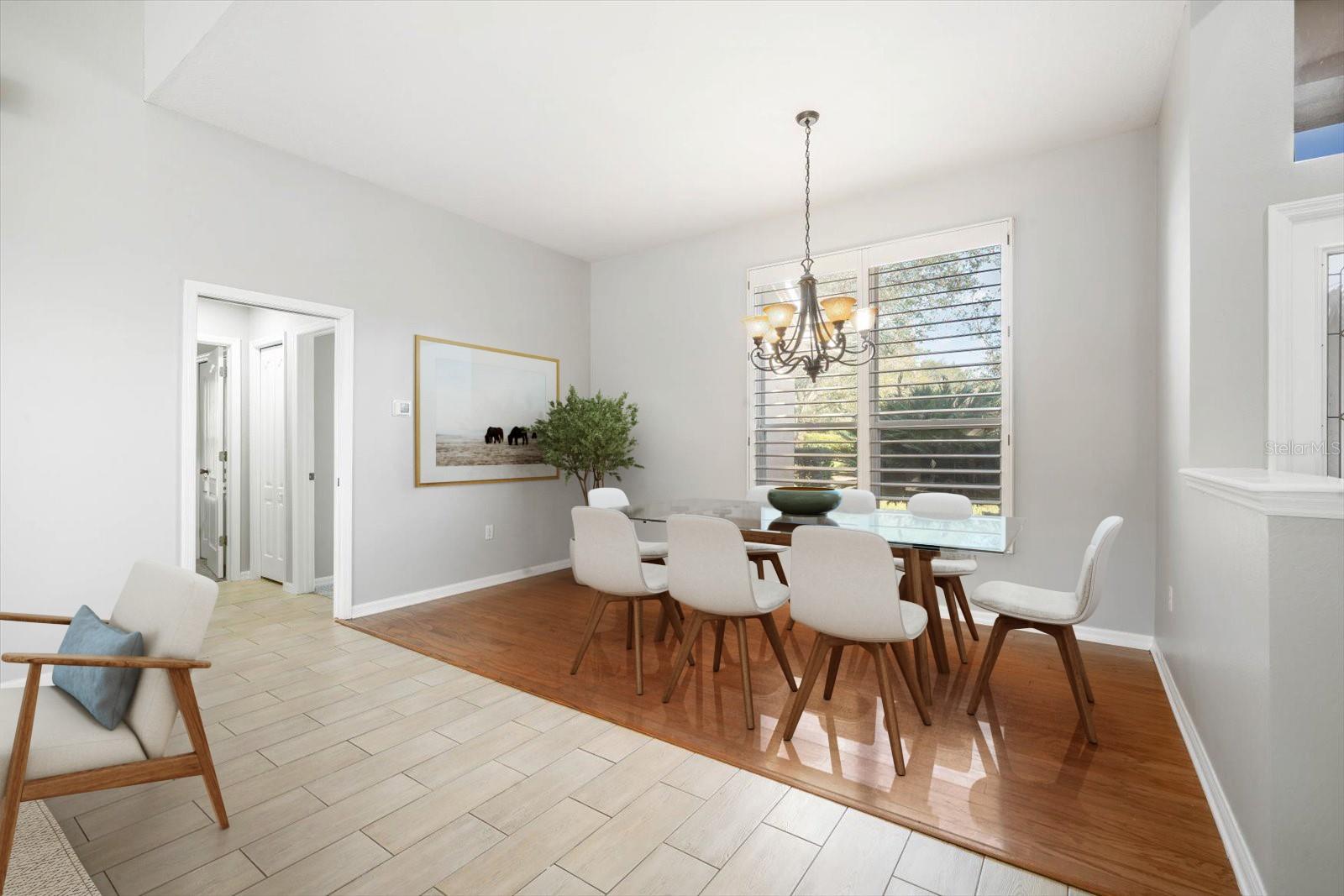 Staged Dining Area