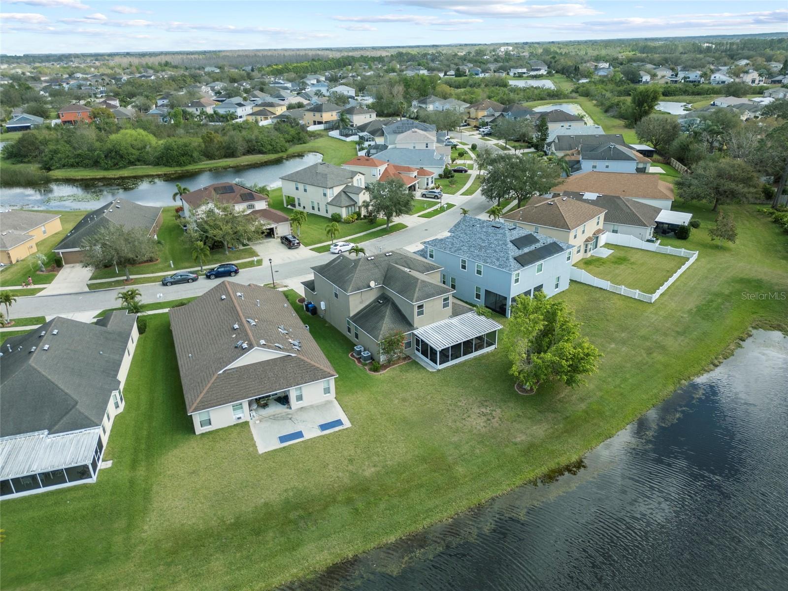 Rear Elevation with view of pond and conservation