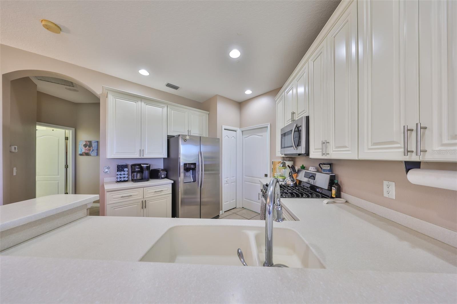 Kitchen with  Corian Cupboards