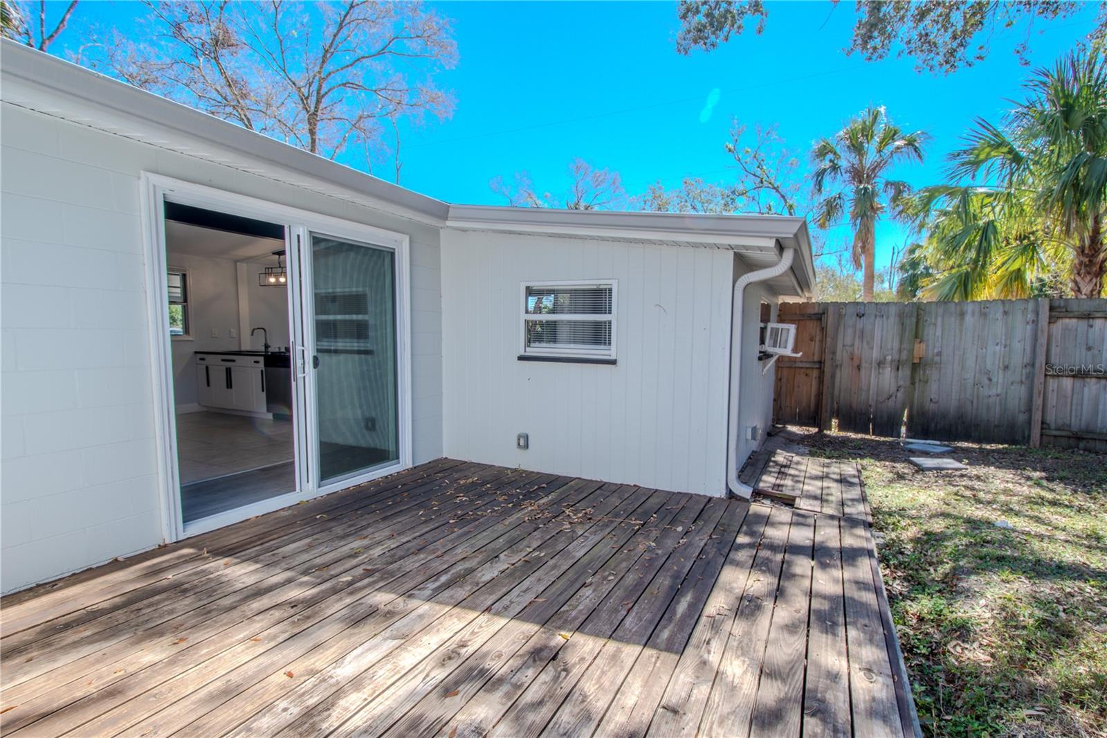 Back yard deck/patio.