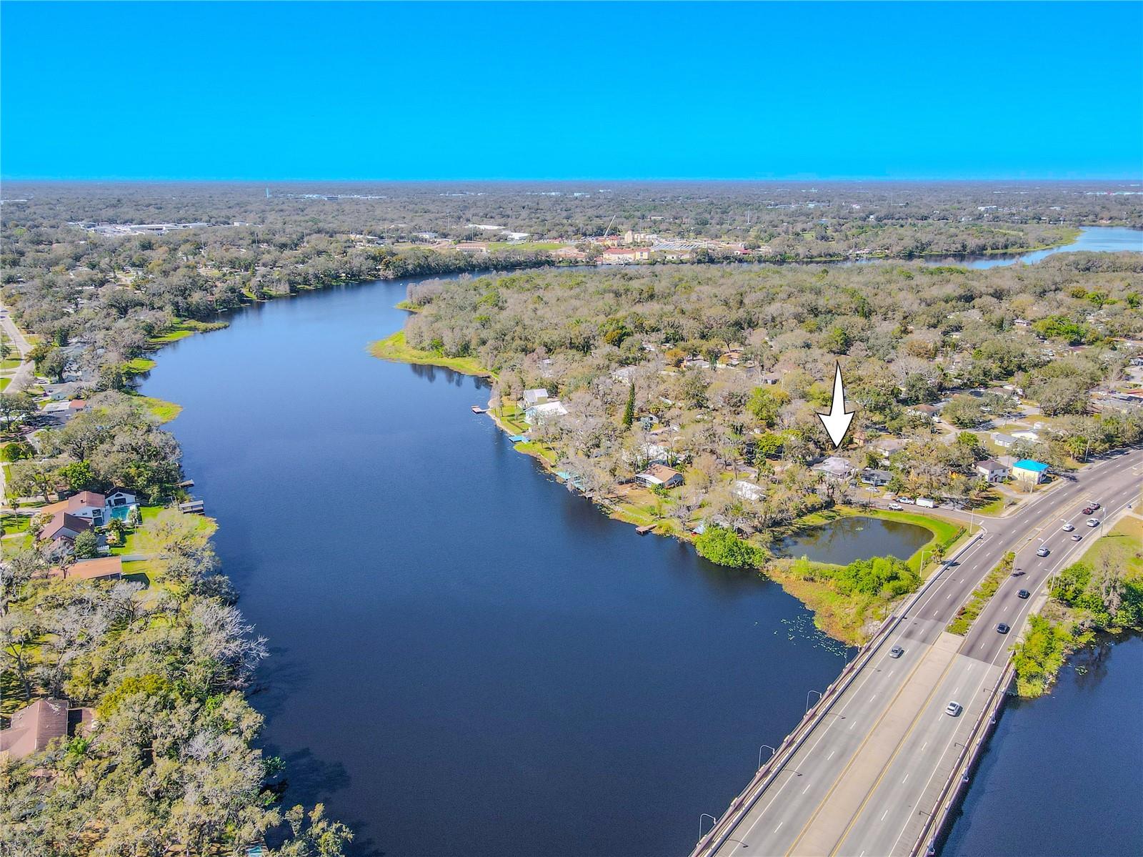 View above the Hillsborough river