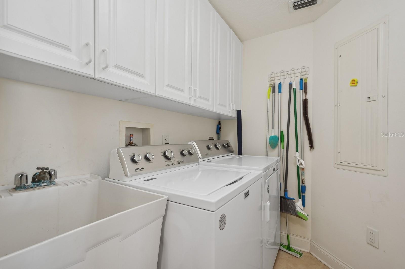 Laundry Room is located in a hallway off the entrance.