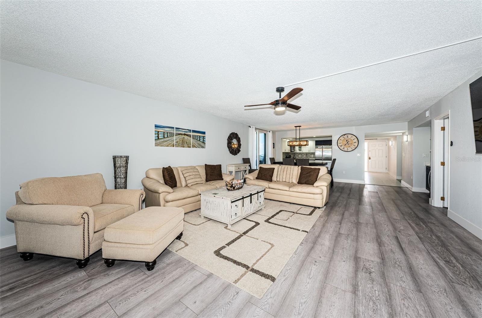 Living area - looking towards the entry door to the unit