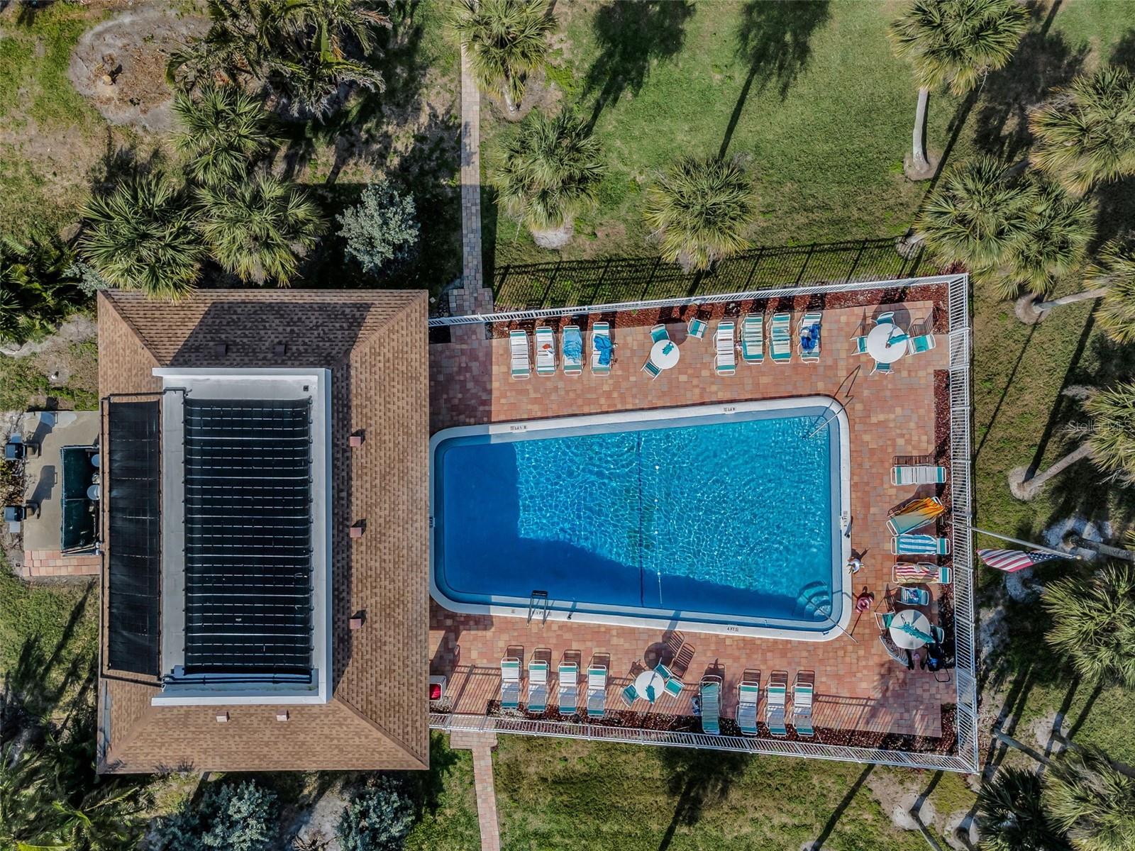 Aerial of the Pool and Clubhouse