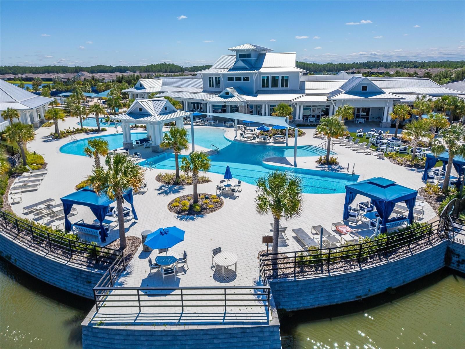 Aerial views of clubhouse