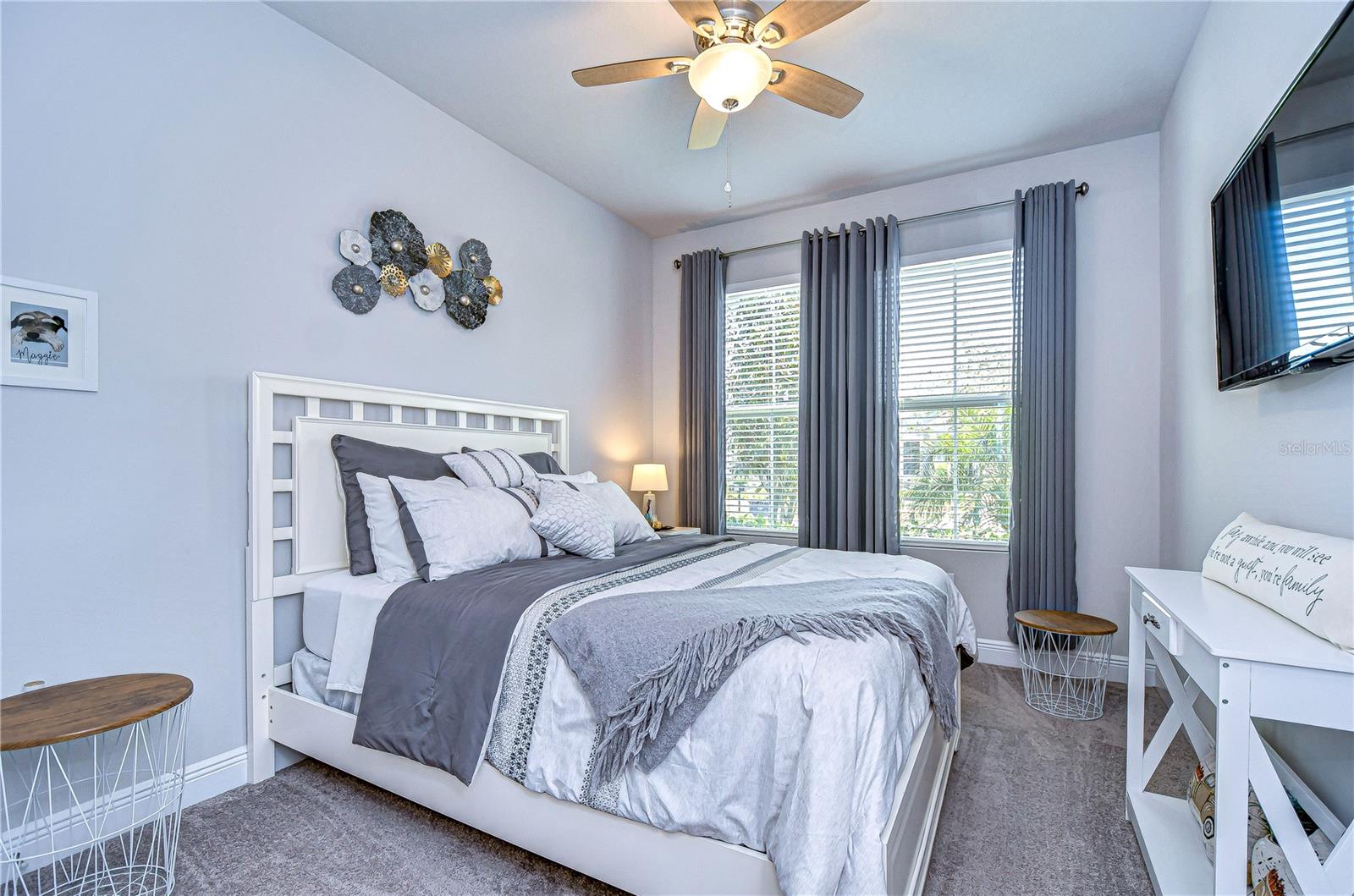 Second bedroom is bathed in natural light.