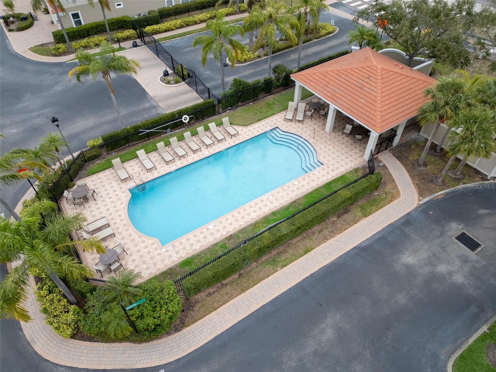 Community pool just steps away and perfect for those warm sunny days~