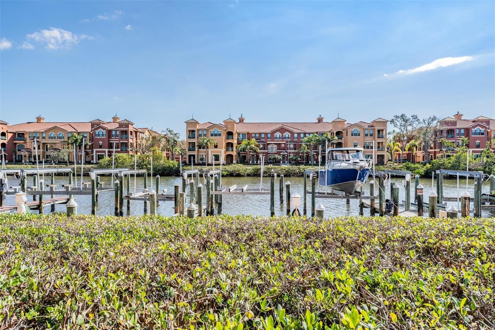 Beautiful views on the water! Dock and boat slip included with unit