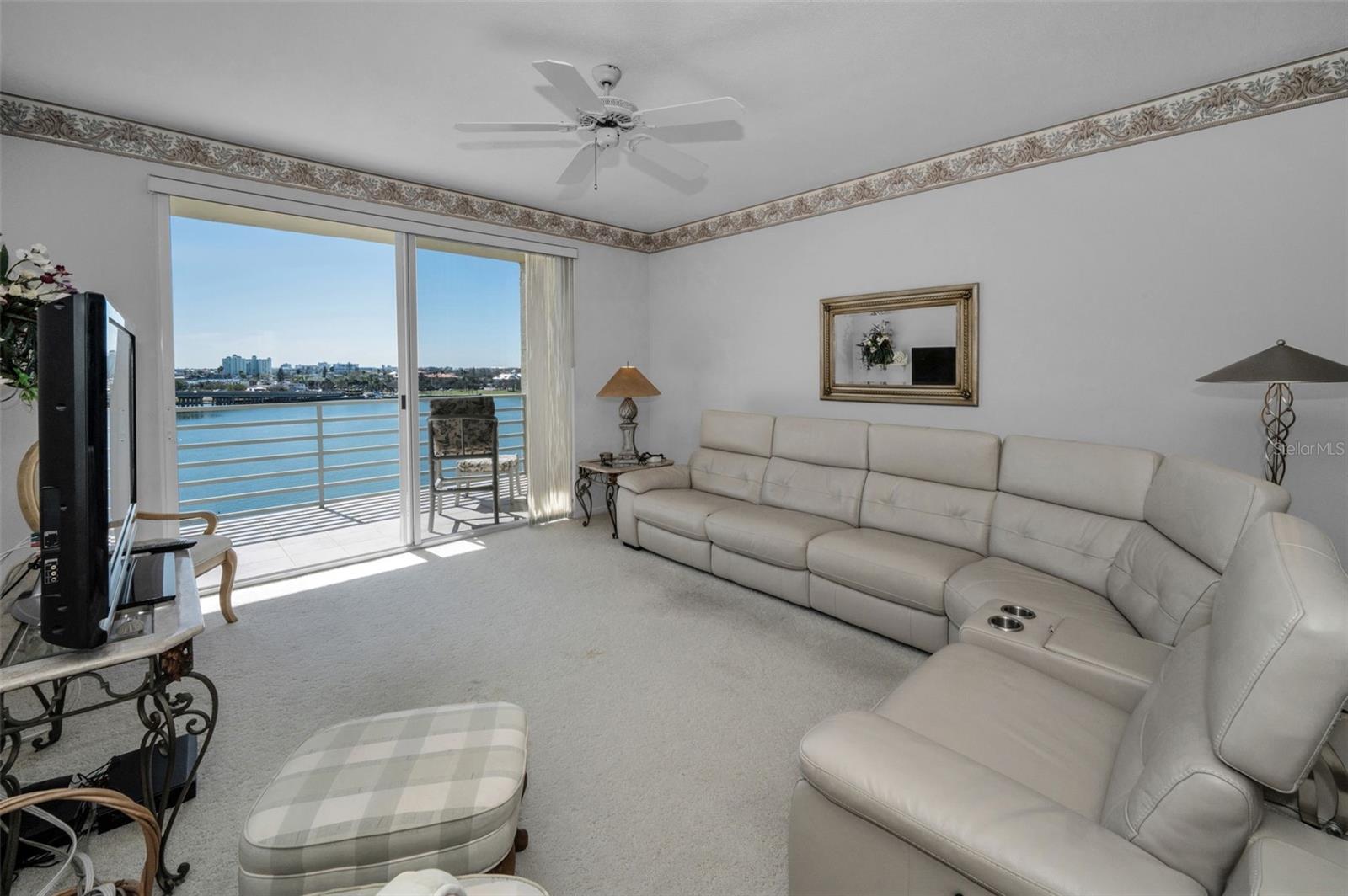 Living Room with beautiful water views