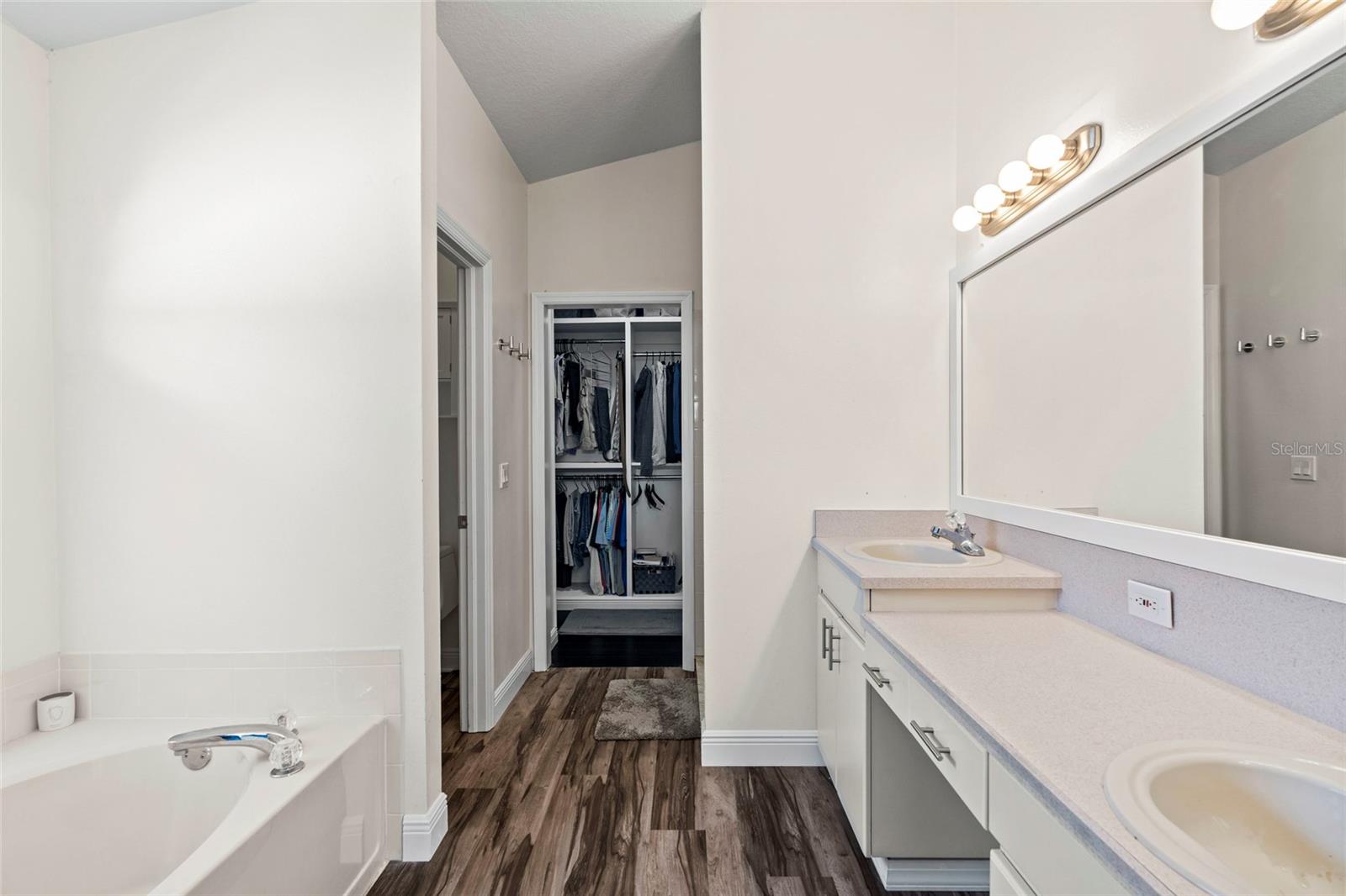 Primary Bathroom with Dual Vanity.