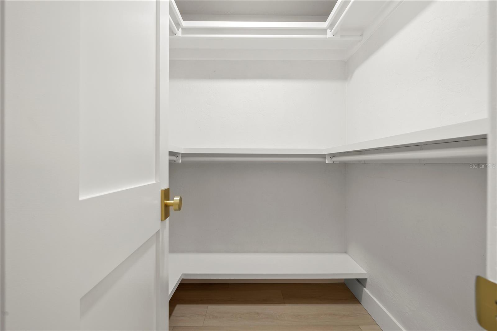 Dual walk in closets in the Primary Bedroom