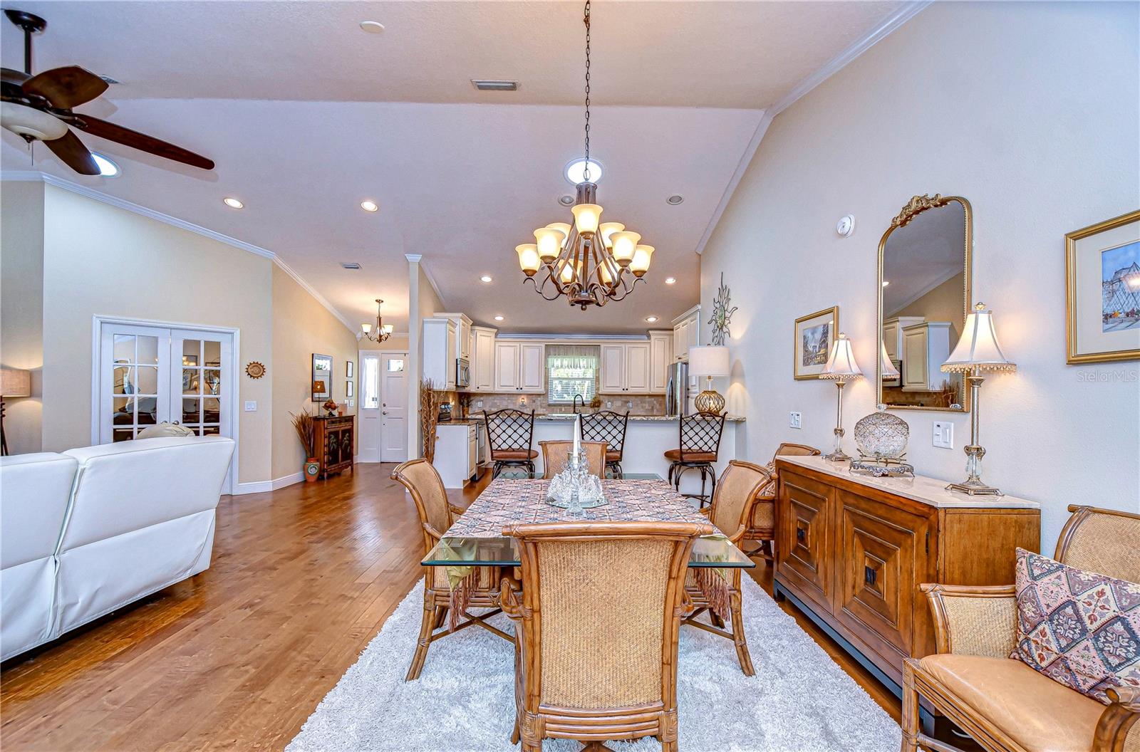 Spacious dining area is perfect for entertaining.