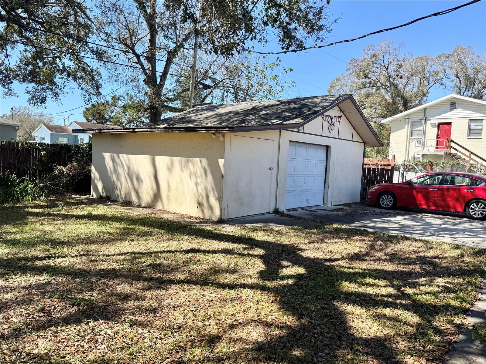 Garage with workshop/storage