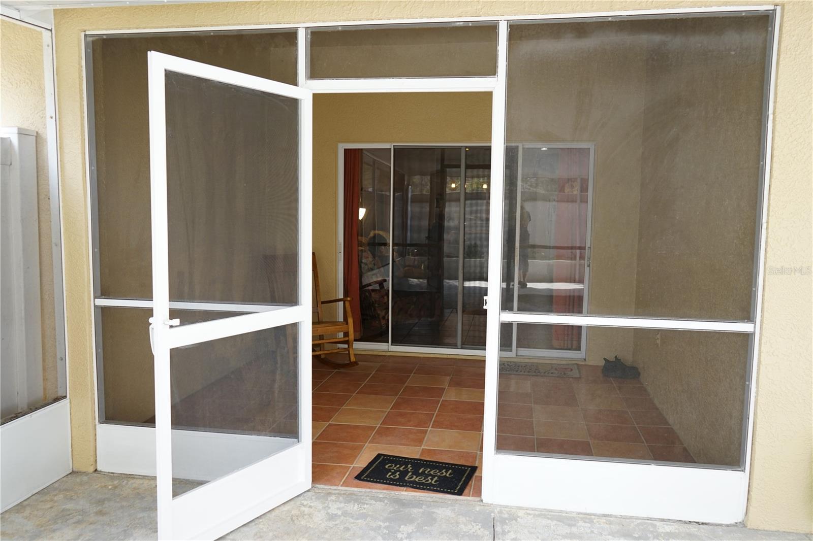 screened area can be enclosed with glass