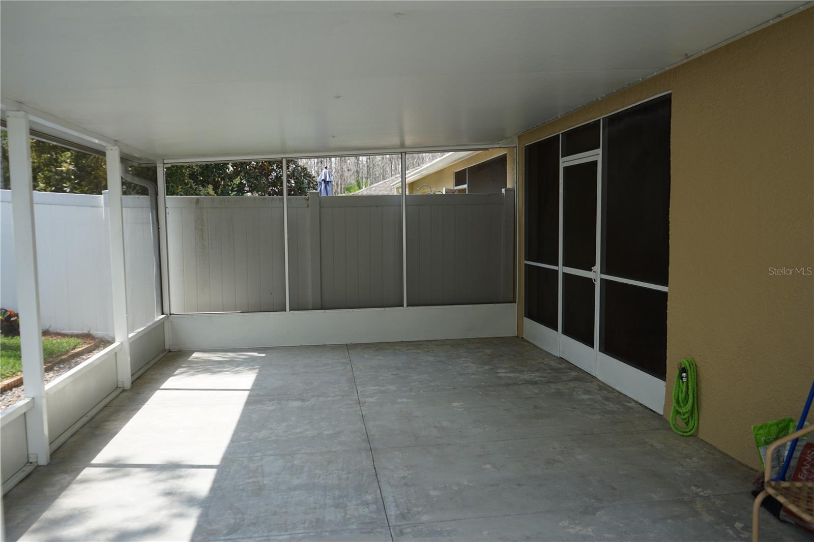 another screened area to the right