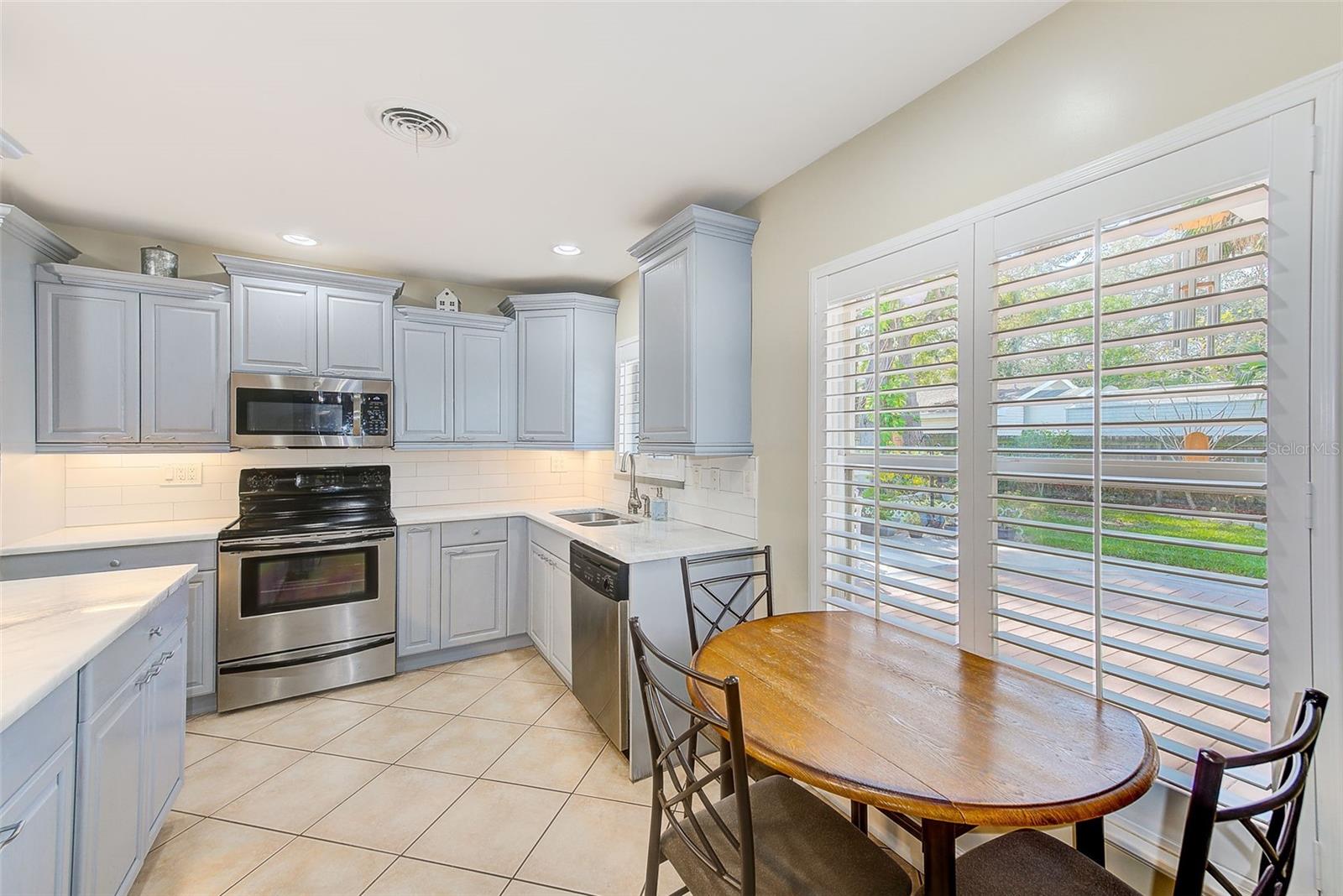 Natural light flowing into the kitchen