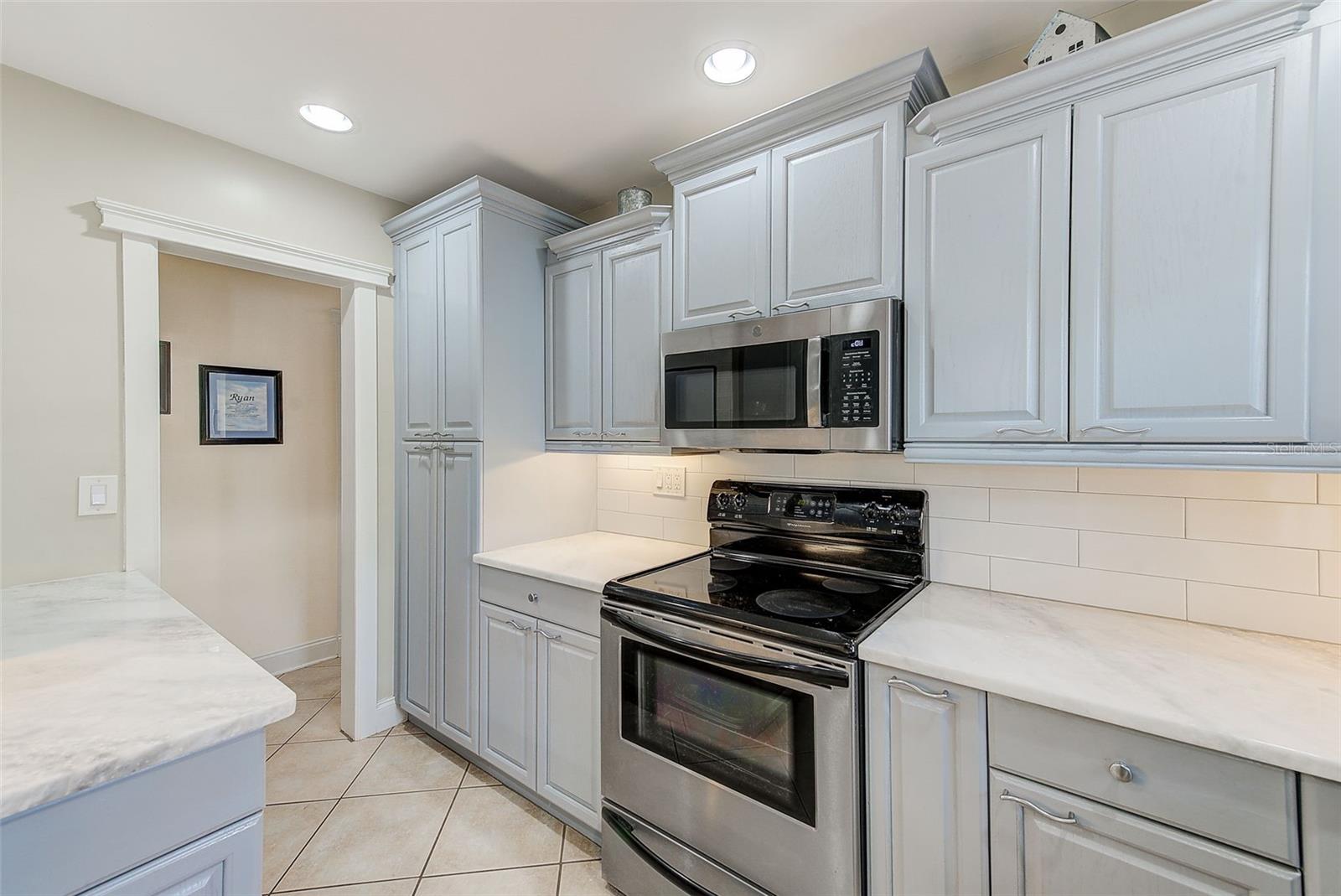 Tons of cabinet space with built-in pantry